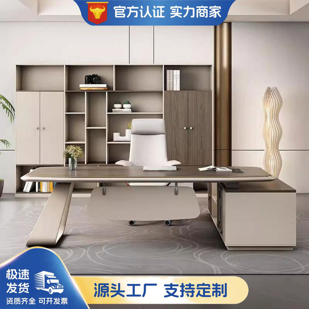 Customizable executive desk, boss desk, minimalist modern executive office desk, office desk and chair set, manager's desk