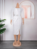 New arrival   cross-border export lace patchwork dress african women's plus size midi skirt finished