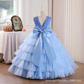 Ready-to-ship, hot-selling girls' dresses! new cross-border styles, european and american chic, tiered cake dresses for kids. high-end, european and american inspired