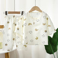 Summer kids' cloud cotton pajamas - boys' and girls' lightweight sleepwear - toddler and child air conditioning suit - baby casual set