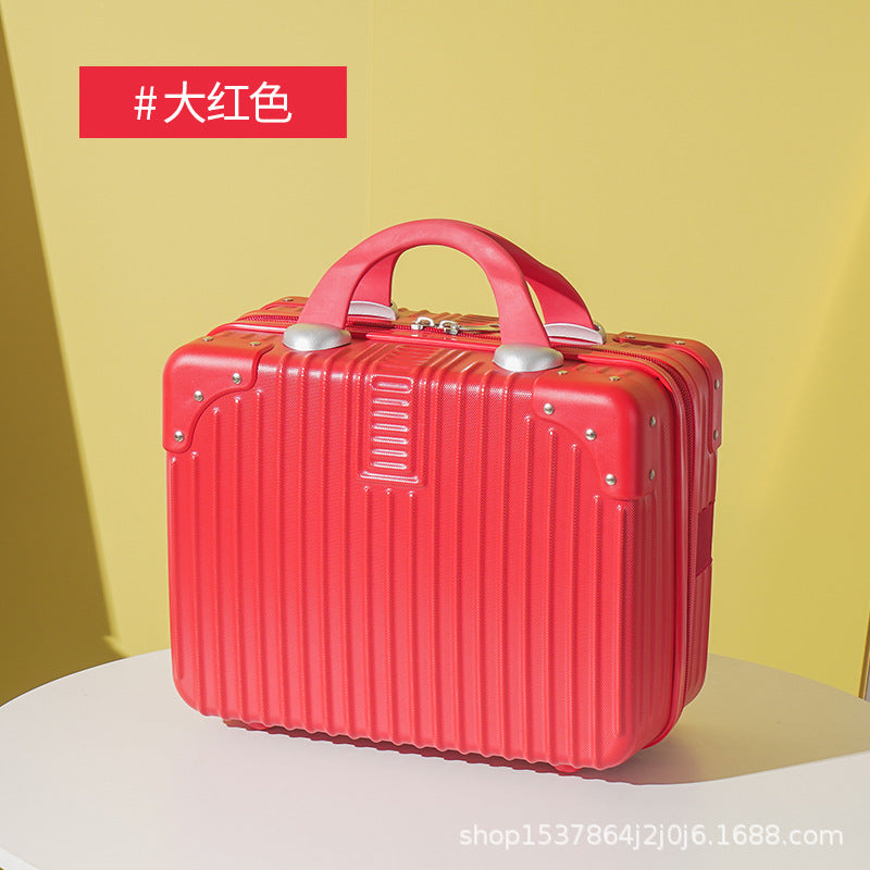 Portable cosmetic case, high-value 14-inch suitcase, small mini suitcase, gift box, gift printing logo.