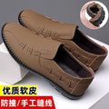 Summer hollow-out sandals cross-border men's leather shoes business casual genuine soft leather shoes non-slip soft sole middle-aged and elderly dad shoes