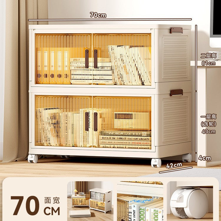 Book storage box Foldable box Storage cabinet Classroom student book storage box Transparent sorting storage box