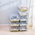 Wholesale flip-top clear shoe boxes - thickened dustproof shoe storage boxes - plastic shoe cabinet organizer