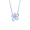 Micro-paved zircon five-petal flower necklace, accessible luxury, niche design for women, high-end, 2026 new trendy collarbone chain