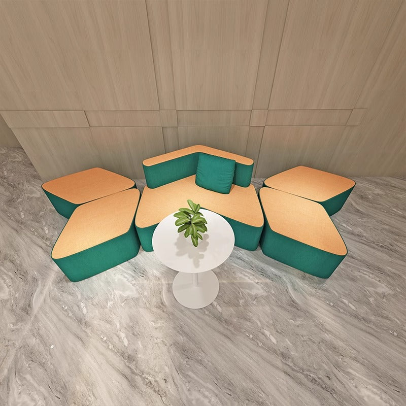 Sectional sofa minimalist creative irregular stool kindergarten office mall rest area negotiation reception table and chair sofa