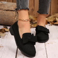 plus size round toe low heel small flats women's spring & fallnew arrivalelegant thick heel slip-on fashion pure color loafers