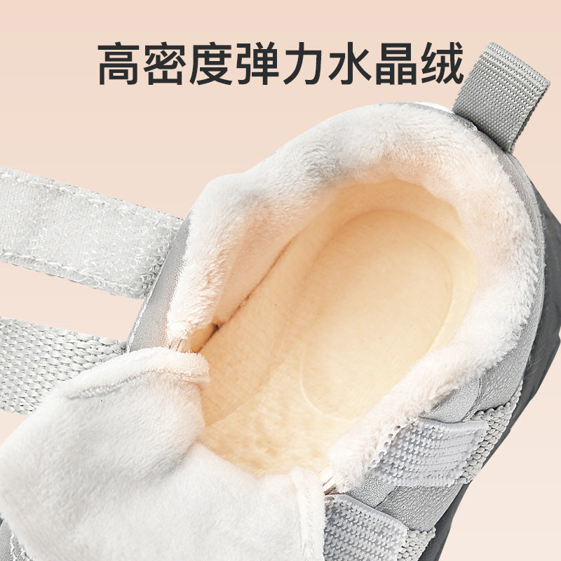 Toddler shoes for baby boys 0-1-3 years old, autumn/winter infant and toddler shoes, girls' shoes, soft sole functional fleece-lined thickened cotton shoes