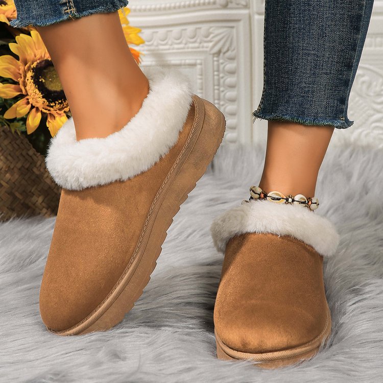 Maomaokou snow boots for women winternew arrivalk-stylethick sole short tube slip-on lazy exportplus size cotton shoes
