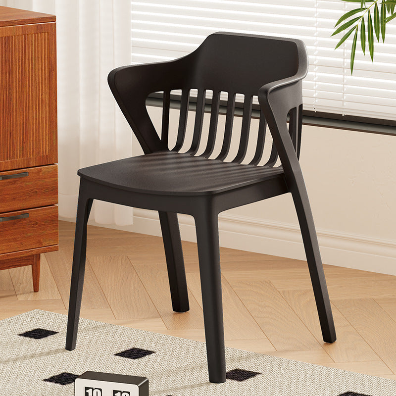 Wholesale engineering backrest stool thickenedfor home plastic chair stackable dining chair spare commercial casual armchair