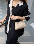 This year's trendy gold chain shoulder bag for women, 2024's new cloud-shaped pleated bag, genuine leather single-shoulder crossbody bag, fashionable