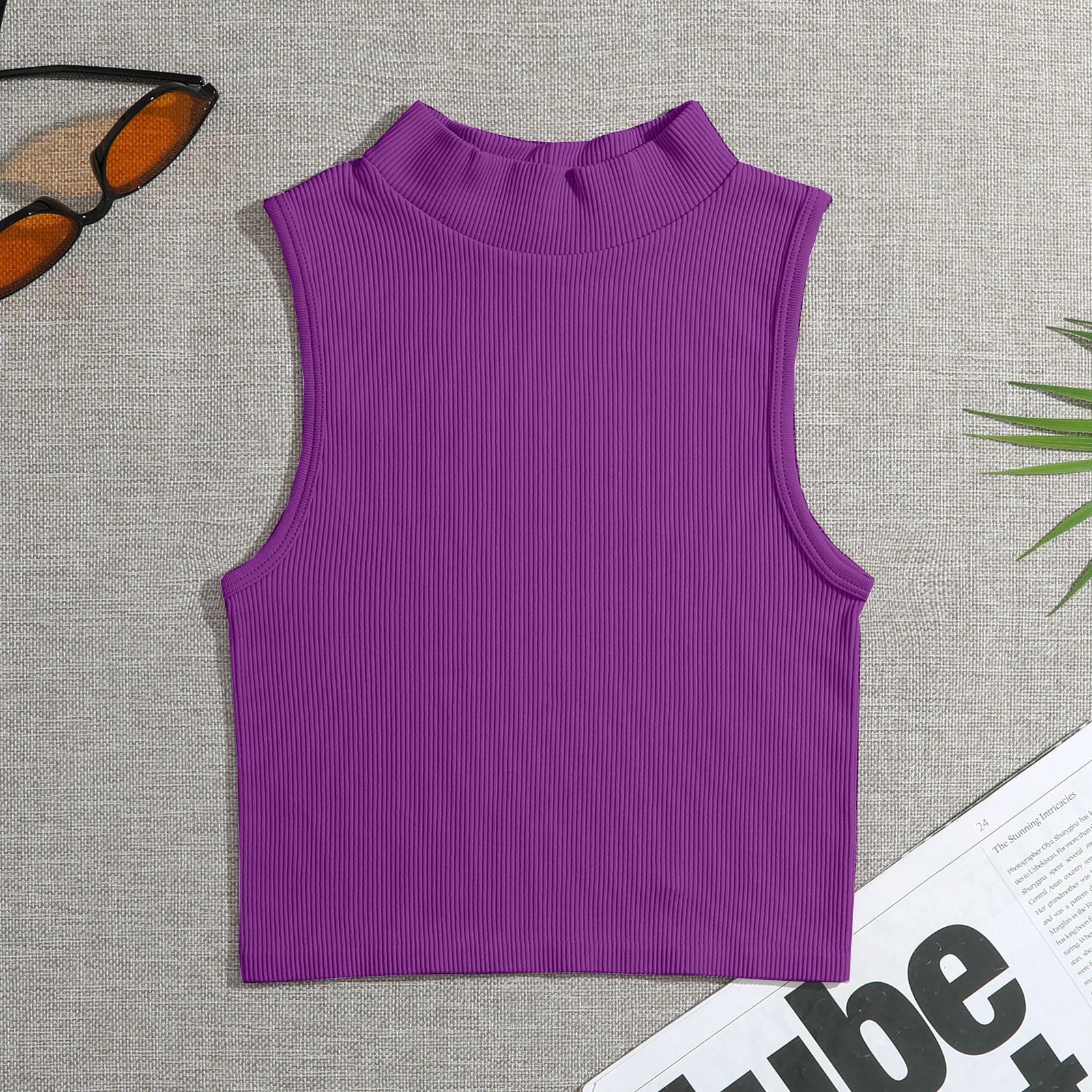 primer autumn and winter threaded turtleneck vest nylon  sports bra quick-drying yoga clothing underwear