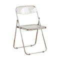 Minimalist folding chair - transparent acrylic photo booth chair for clothing stores, trendy influencer makeup stool, crystal backrest dining chair
