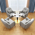 One table and four chairs [round coffee table]