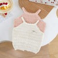Summer girls' chic & sweet knitted tank top - versatile baby clothes for first birthday outings & everyday wear