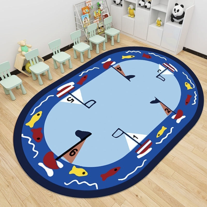 Baby crawling mat, cooling pad, classroom reading area, educational play mat, nursery kids alphabet crystal velvet rug