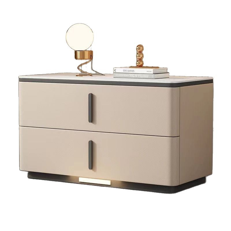 Simple solid wood bedside table Bedroom home simple modern new light luxury bedside table storage living room advanced