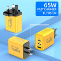 exclusive usb+2pd mobile phone charger multi-port universal us standard european standard british standard travel fast charging head new model