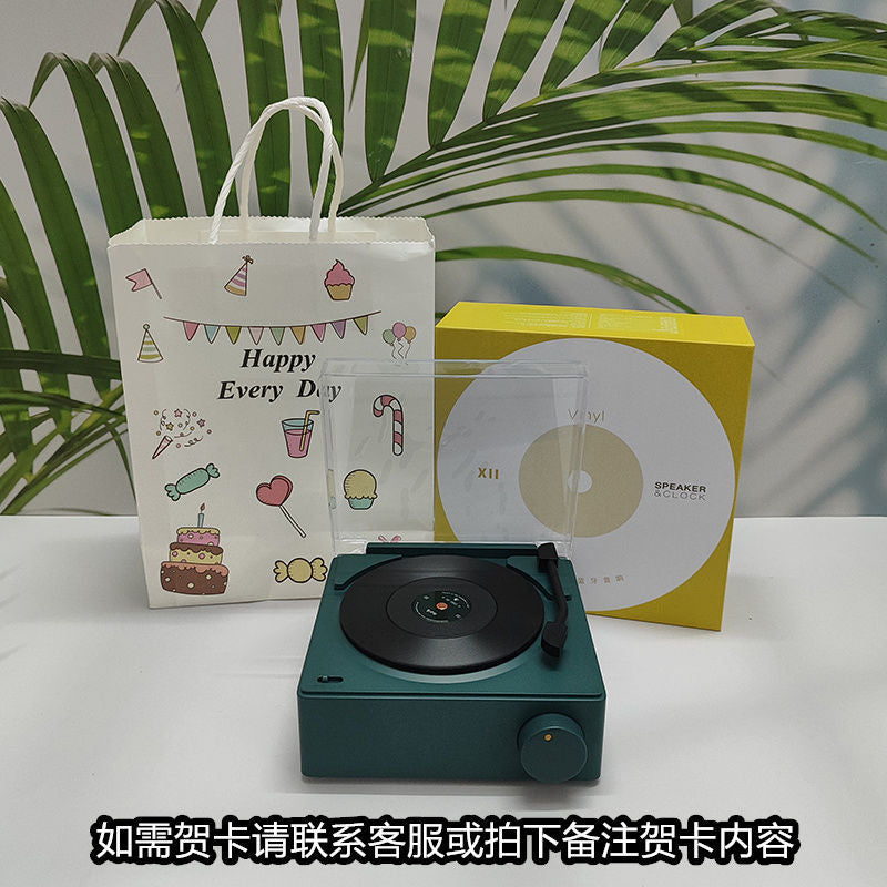 Vintage wireless alarm clock bluetooth speaker - the little prince - desktop ornament - niche & high-end - perfect birthday gift for her