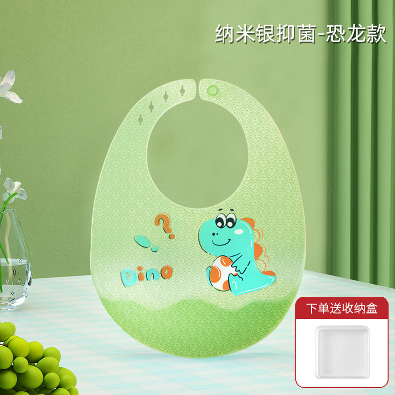 Baby eating waterproof bib baby meal bib silicone kids food supplement toddler child smock feeding special bib