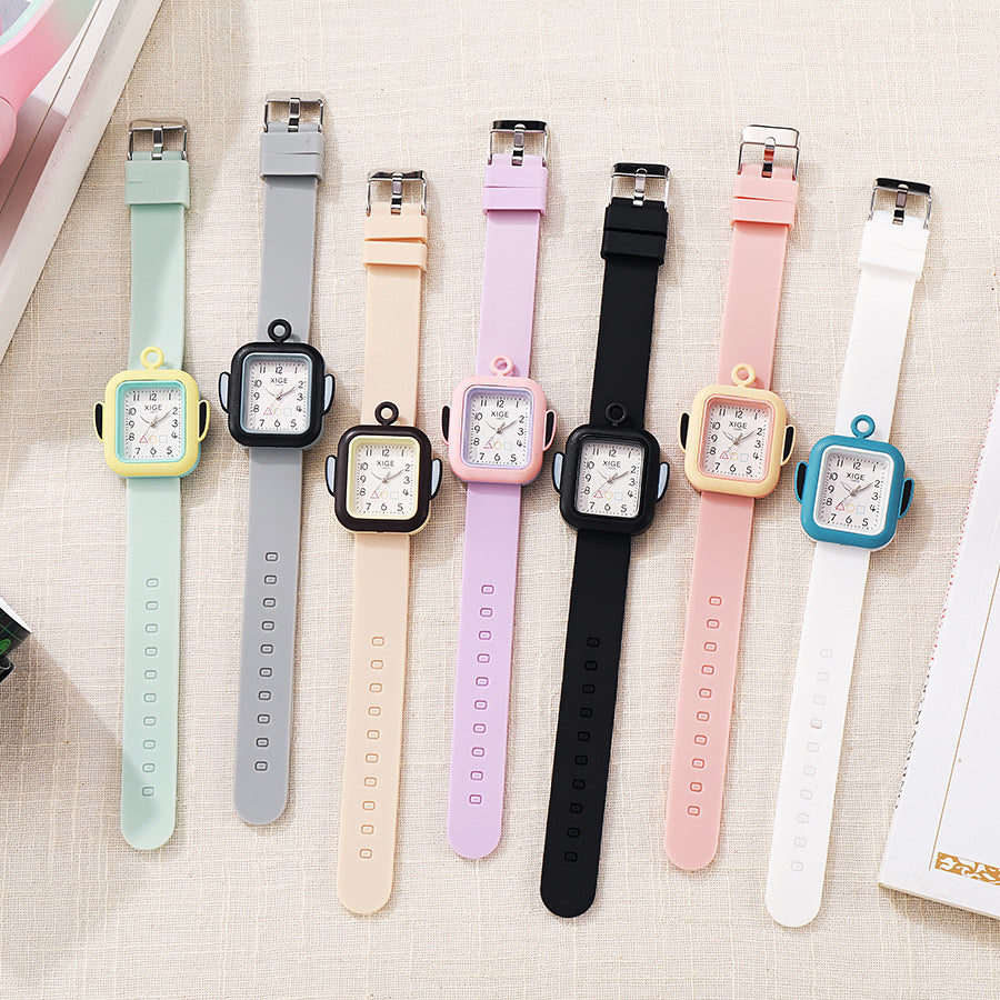 New cute kids' waterproof quartz watch - candy color minimalist silicone sports gift watch - children's watch
