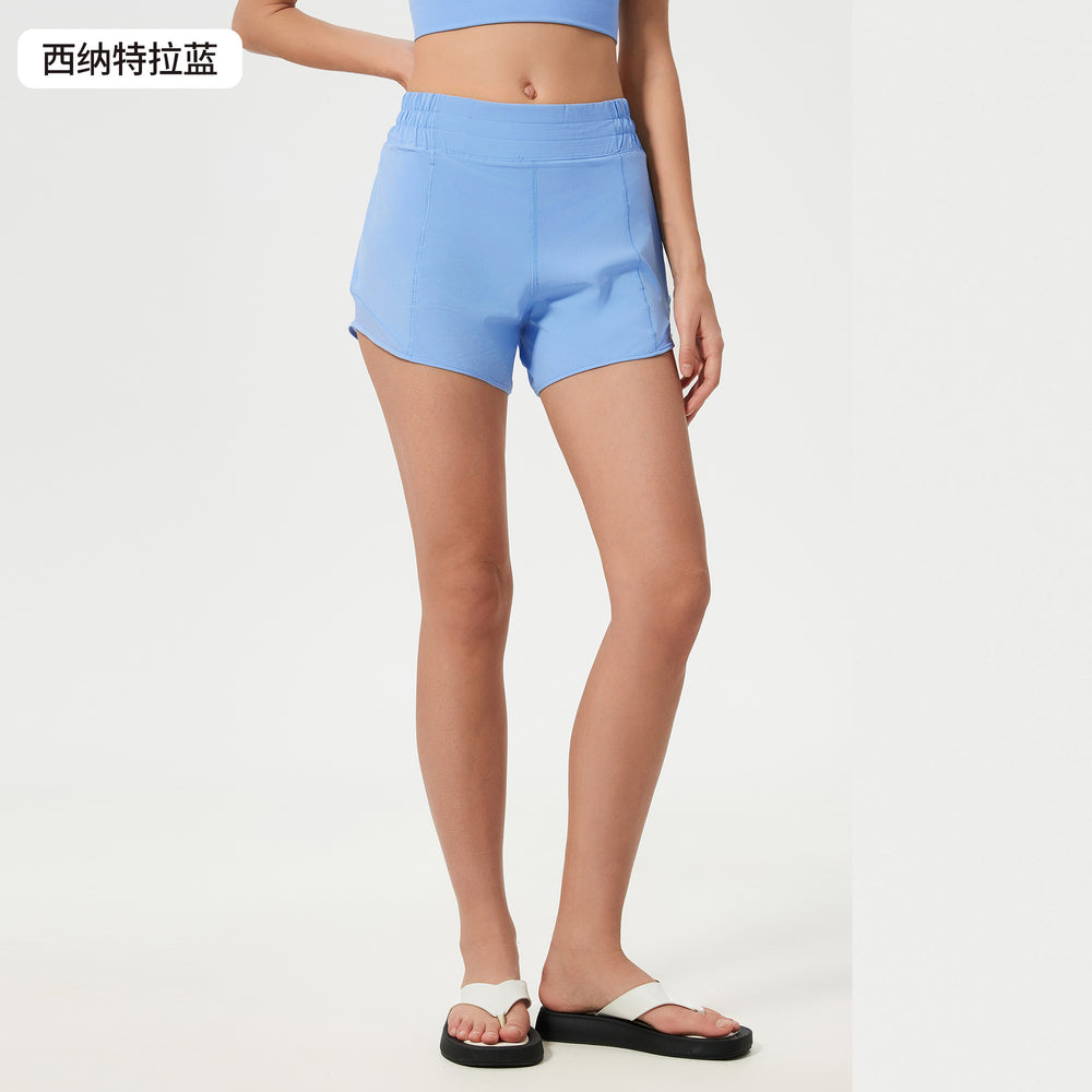 Premium women's loose-fit quick-dry athletic shorts - summer lined running, training, fitness, and yoga shorts - d25004