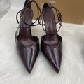 Za2025new arrivalfashion pointed toe high heelseleganteasiest for match leather belt buckle stiletto flats women