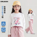 autumn new cartoon girls' and children's korean style soft and skin-friendly top, korean style long-sleeved t-shirt base layer