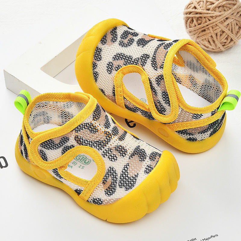 Baby sandals for boys, summer first walker shoes, 0-1-2 years old infant anti-slip soft sole mesh shoes for babies and toddlers, baby girl shoes