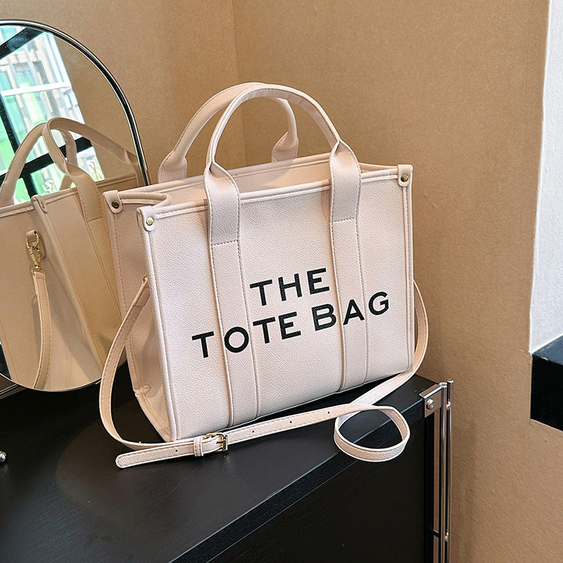 Women's shoulder bag 2025 new style minimalist casual large capacity handbag crossbody bag cross-border letter print tote bag
