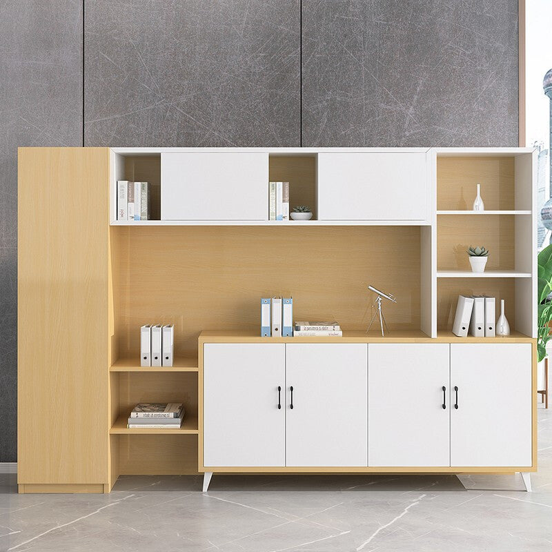 Office minimalist modern file cabinet wooden document financial records small cabinet low cabinet panel drawer style