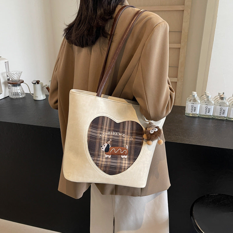 Retro large-capacity armpit bag autumn and winter women's bag 2025 new commuter tote bag fashion single shoulder double shoulder dual-purpose bag