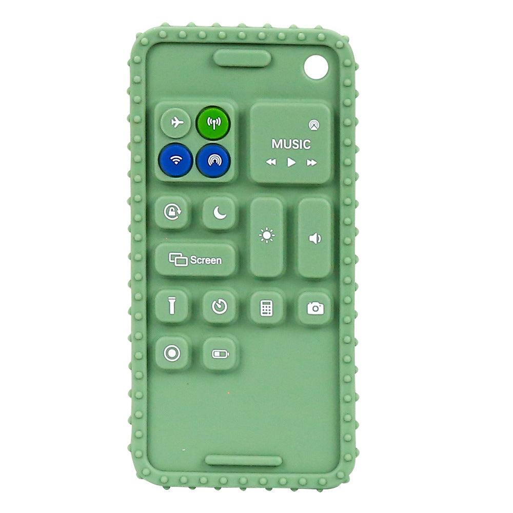 Baby Teether Toy Press Mobile Phone Toothpaste Food Grade Silicone Molar Stick Remote Control Baby Toy