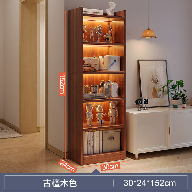 Shelves next to TV cabinets, household bookshelves, simple floor-to-ceiling storage, aisle cabinets, living room, multi-layer corner bookcases