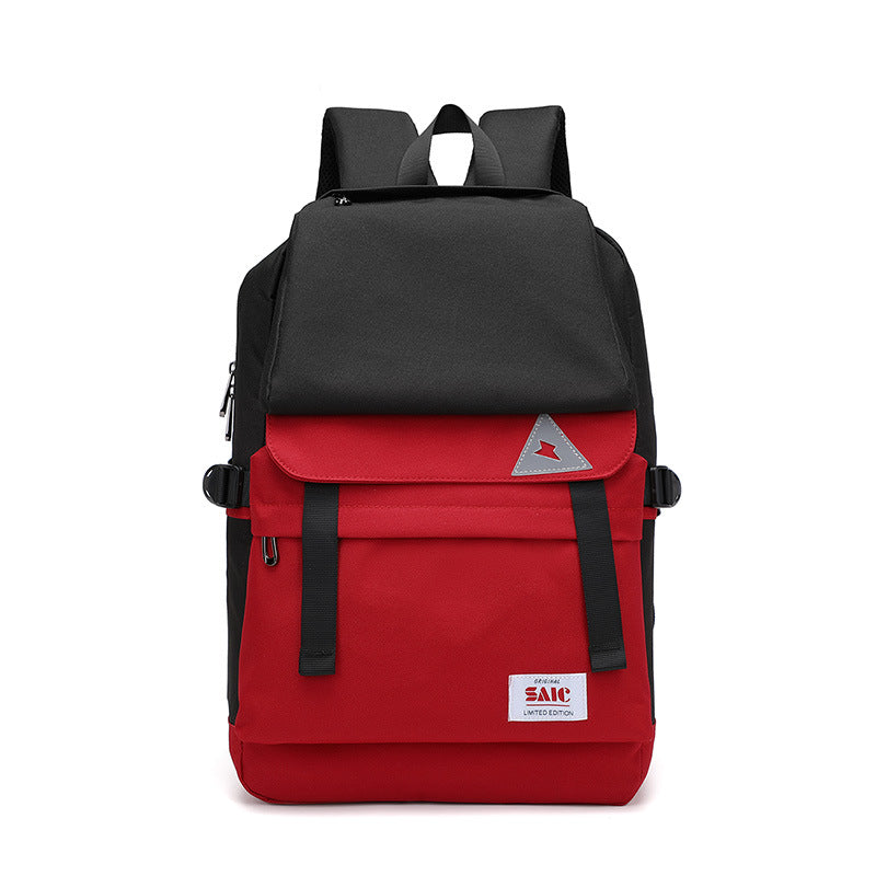 Cross-border  waterproof Oxford canvas backpack men's and women's outdoor travel backpack student schoolbag LOGO customization