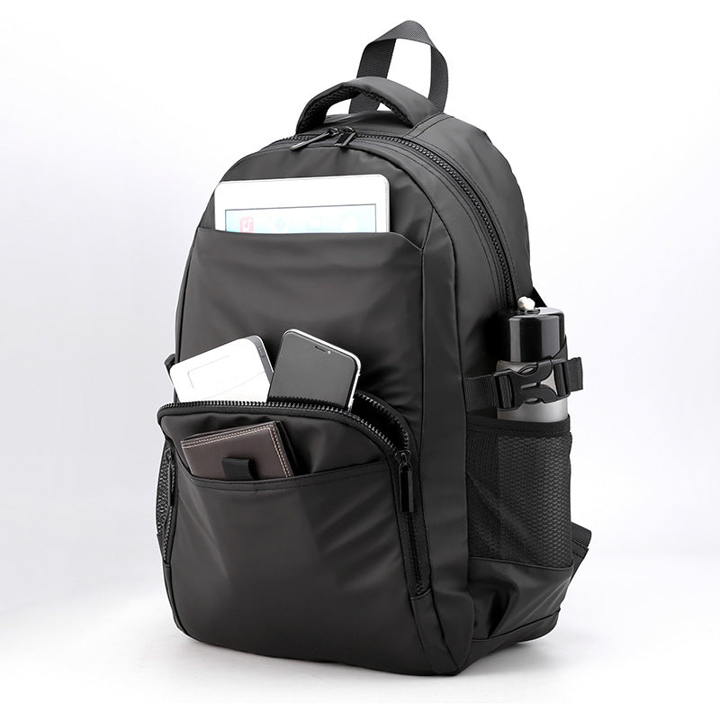 New Men's Nylon Backpack Casual Simple Student Backpack Light Business Large Capacity Computer Backpack