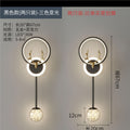 High-end gold black wall lamp bedside lamp decorative background wall starry deer head led new engineering tv wall
