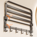 Factory supply bath towel rack suit bathroom punch-free storage rack bathroom toilet space aluminum wall-mounted towel rack