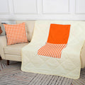 Dual-purpose throw pillow and blanket, short plush sofa cushion, car, living room, office nap multi-functional air conditioning blanket pillow