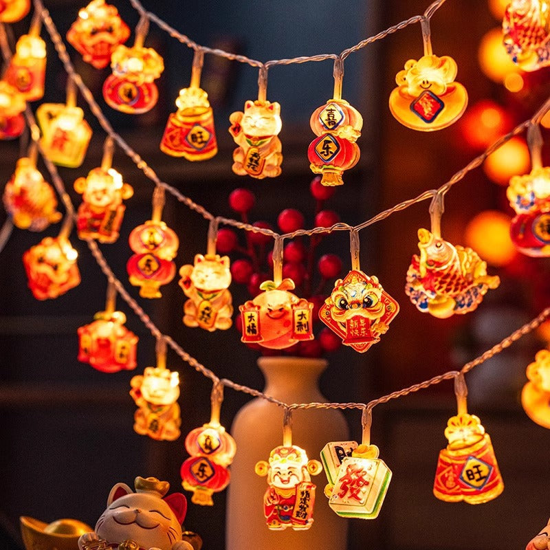 2025 Chinese New Year lanterns atmosphere led light string Spring Festival balcony room atmosphere arrangement pendant New Year decorative lighting