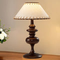 Vintage-inspired cotton linen lampshade bedside table lamp - perfect for bedroom, b&b, study, and creating a retro ambiance