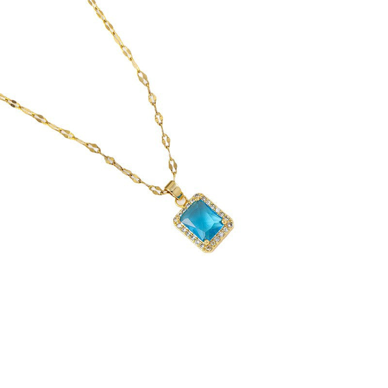 Customized high-end niche design accessible luxury 18k gold titanium steel pendant, direct from the source factory, odm customization available