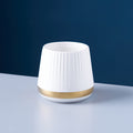 Gold-trimmed striped ceramic fruit fork storage jar - stylish stainless steel fruit forks, a great home essential, spoon and fork set