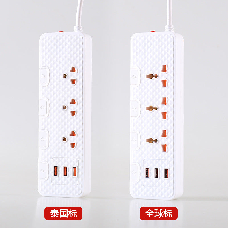 Plug-in  British standard European standard switch socket multi-function usb socket board plug-in board power strip wholesale