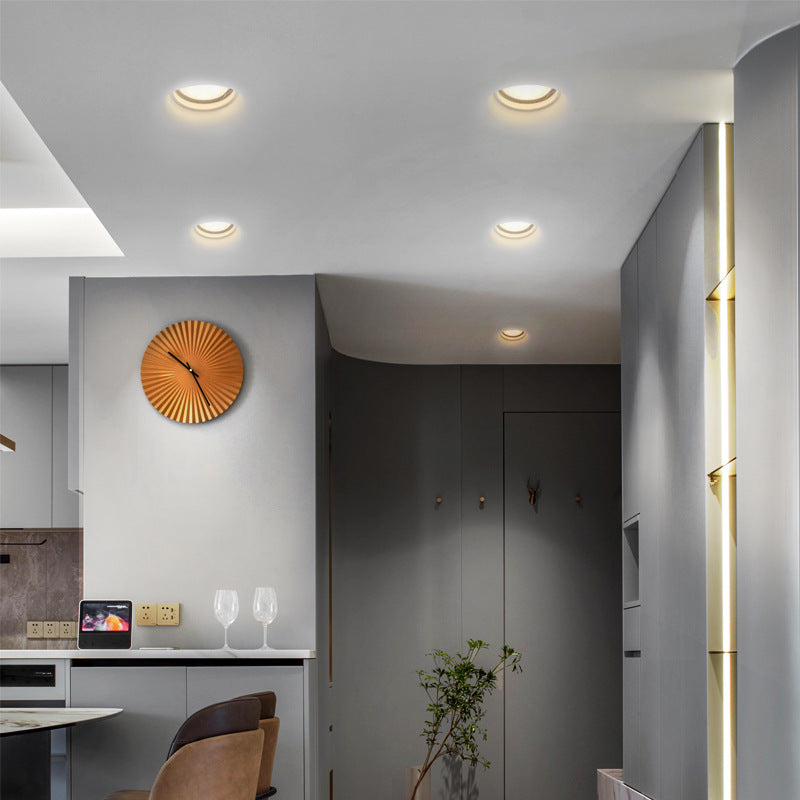 Three pine embedded plaster lamp frameless embedded cob living room Xiaohongshu wall lamp simple square round spotlight