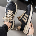 Men's shoes 2025 new winter mesh breathable versatile casual sneakers men's running chunky sole student dad shoes