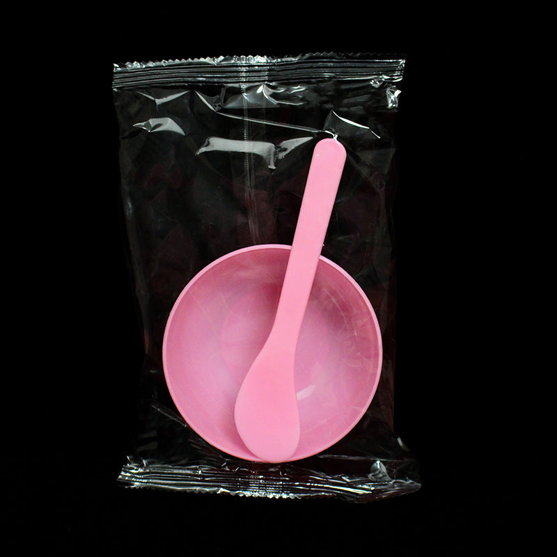 Beauty mask tool set - 2 piece individually packaged spa mask bowl and spatula set - mask spatula & plastic bowl