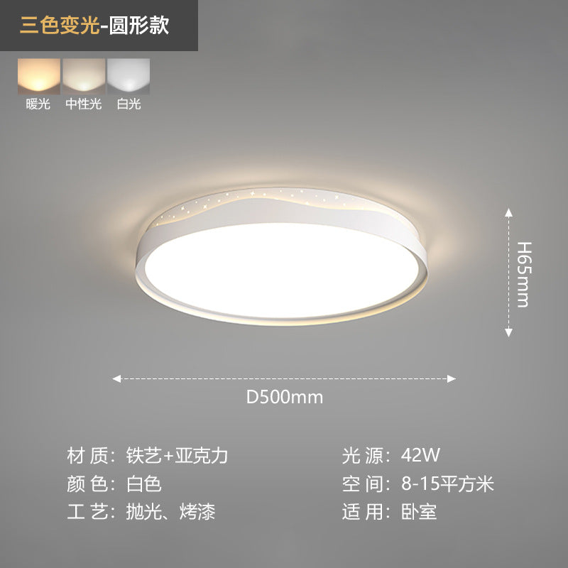2024 New Intelligent Modern Simple LED Living Room Light Nordic Bedroom Ceiling Light Eye Protection Whole House Lighting Package