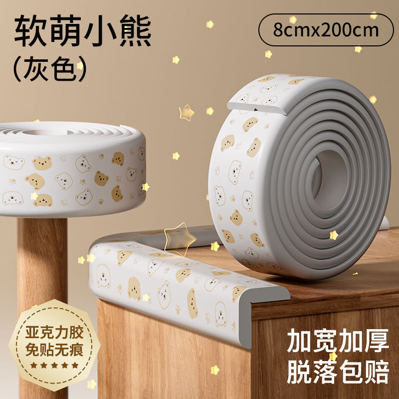 Printed baby thickened anti-collision strips, infant home use, children's anti-bump and anti-collision stickers, kindergarten table corner protectors