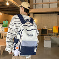 Men's college student backpack, junior high & high school student large capacity lightweight backpack, women's middle school backpack, breathable & weight-reducing backpack